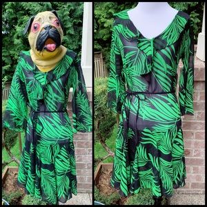 Pin Up, BERNIE DEXTER, sheer, print dress!!